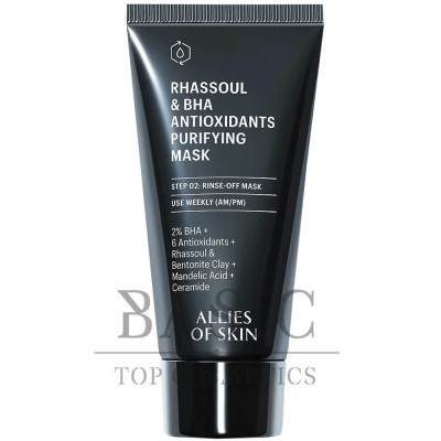 Очищающая глиняная маска с BHA-кислотой Allies of Skin Rhassou & BHA Antioxidants Purifying Mask